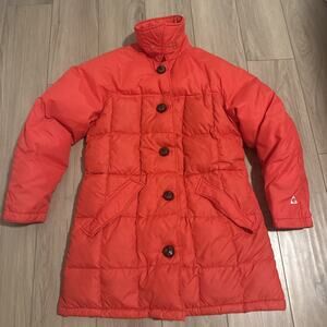 Vtg Gerry Coat Womens Medium Red Down Puffer USA made